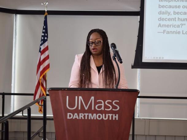 Dr. Keisha Blain gives her keynote speech. Photos by Kat Sheridan
