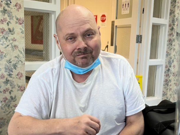 Shawn Tanner, while released on medical parole, shortly before his untimely death in 2022. Source: New England Innocence Project