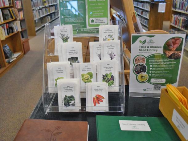 The Seed Library at the Southworth Library. Photos by Kat Sheridan