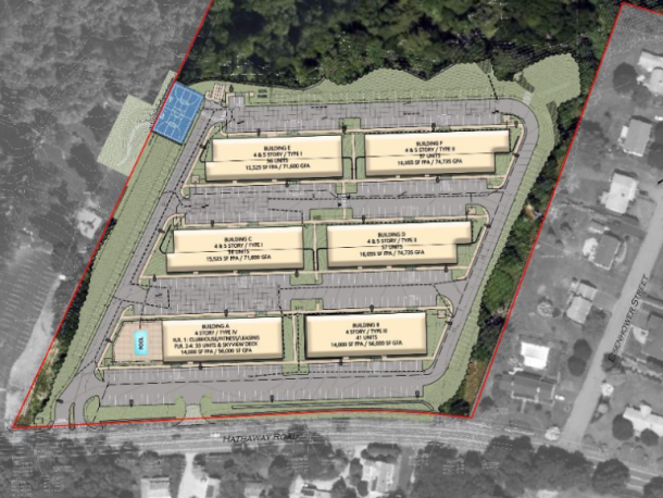 The top view of the architectural plans. Source: Allen and Major Associates