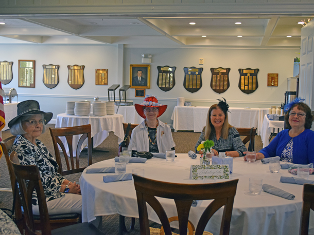Marcella O'Connor, Donna Wildes, Brenda Connors and Pat Wisniewski get ready to party. Photos by Kat Sheridan