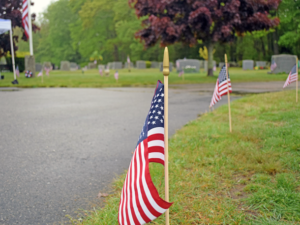 The cememtary prepared for the ceremony. Photos by Kat Sheridan