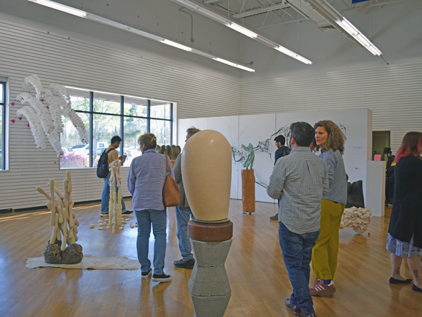 The crowd gathered to enjoy to thesis show's closing day. Photos by Kat Sheridan
