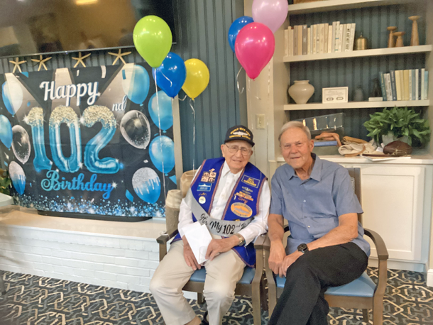 Enos and Tom at his birthday party. Source: Marjorie Roche