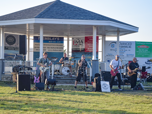 The band playing at the Summer Concert Series. Photos by Kat Sheridan