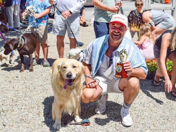 Kyle and Maverick, the winning dog. Photos by Kat Sheridan