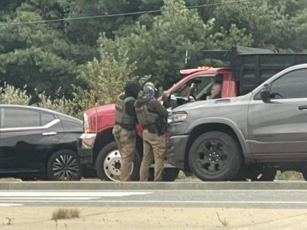 ICE agent in Dartmouth. Source: an anonymous resident