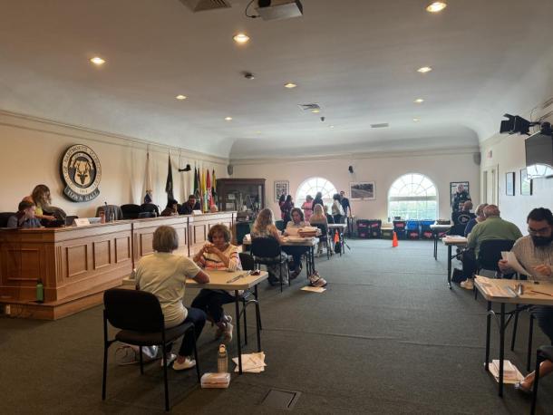 The recount in Dartmouth. Photos by Kat Sheridan