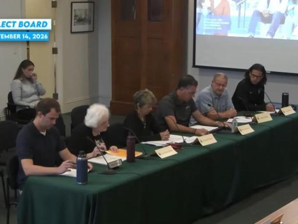 The Planning Board during the Select Board meeting. Source: DCTV