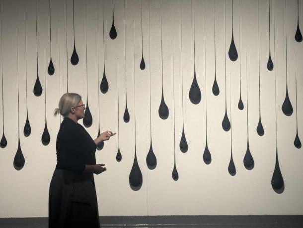 Anna Kristina Goransson talks about her art. Photos by Kat Sheridan