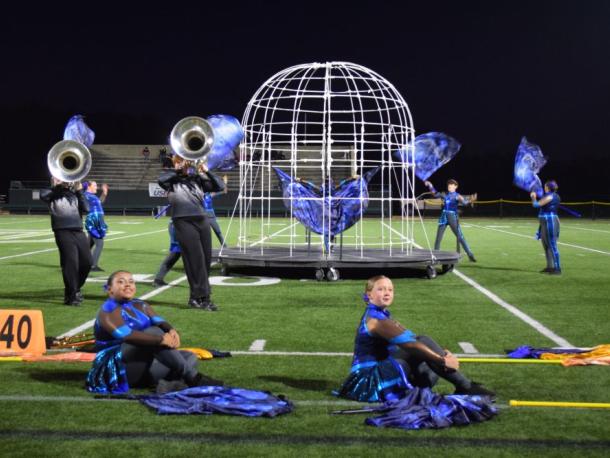 The soloist performs in the cage. Photos by Kat Sheridan