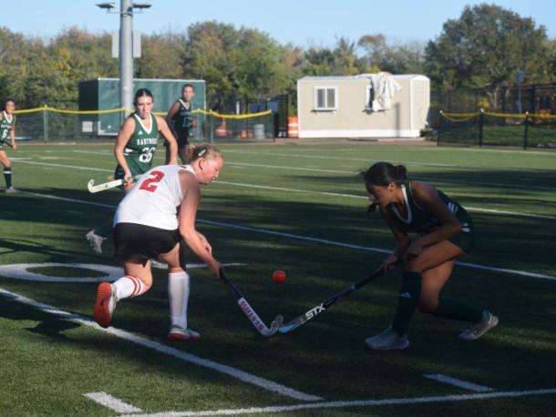 The ball flies in the air in the midst of the game. Photos by Kat Sheridan