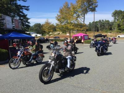 Riders return to the Harley Davidson grounds on State Road at the 2019 Ride for the Troops. Photos by: Kate Robinson