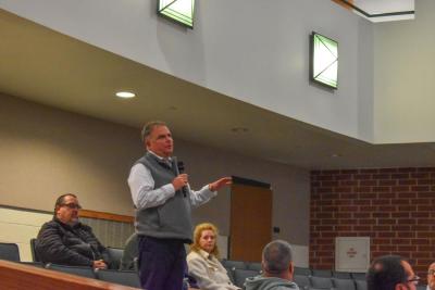 State Rep. Chris Markey addresses the audience.