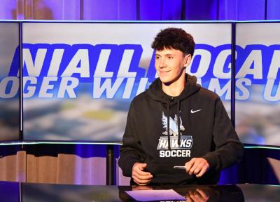 Niall Fogarty signs to play soccer at Roger Williams University. Photo by Ross Thibault