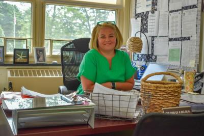 Melissa McHenry in her new office as Potter School principal. Photo by Leighah Beausoleil