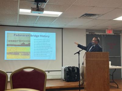 Tim Barber goes through long range capital planning plans. Photos by Kat Sheridan