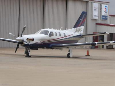 A photo of the airplane at an airport. Source: FlightAware N111RF