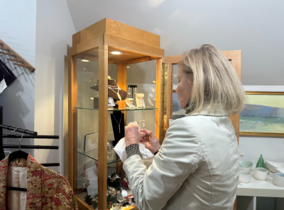 Caroline Ballou stocks her jewelry.