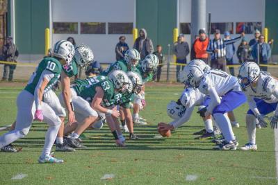 The Indians and the Blue Devils face off. 