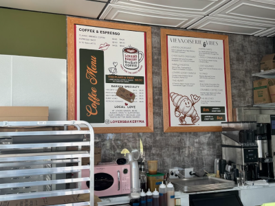 The board with all the menu options.