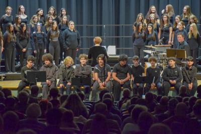 The baritone group performs "Marshmallow World."