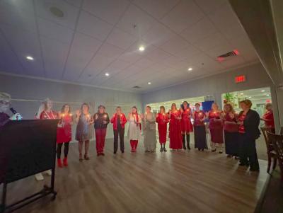 The officers getting inducted.