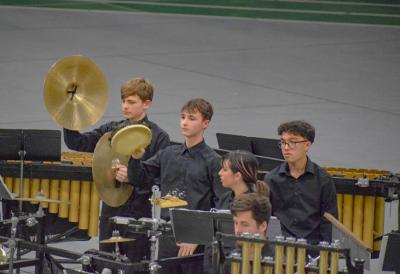 Some of the percussion students.