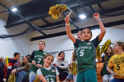 Brynn Goyette celebrates a score.