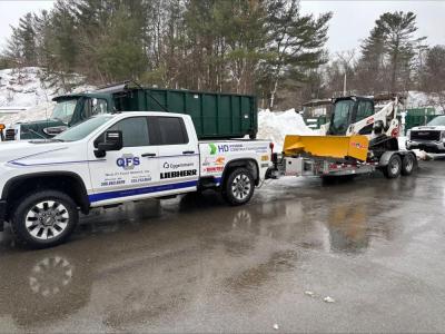 Crews from the Hampden County Sheriff's Office help with snow removal operations. Source: Town of Dartmouth Facebook Page