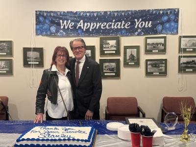 Stanley Mickelson and his wife, Kala Joblin. 