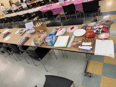 The collage card station. Source: Stacey Martin