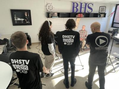 Students film an interview. Source: Robert Perrotti