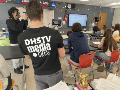 The students film a class. Source: Robert Perrotti