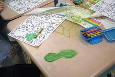 A footprint left by the leprechaun.