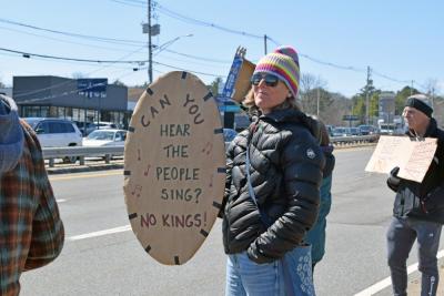 A sign referencing the play Les Mis. 