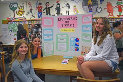 Emma Wallace, Kaeleen Carter and Chloe Korolnek did a project on making tutoring more accessible. 