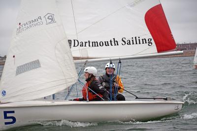 Elena Sobran and Joey Leone enjoy practice. 