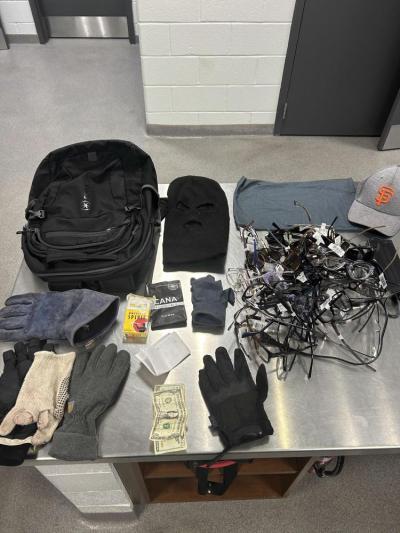 The contents of Kerman's bag. Source: Detective Lieutenant Keith R. DaCosta