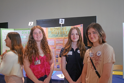 Emelia Goddard, Lily Weisberg and Emma Dury proposed a women's history class. 