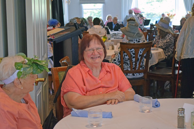 Mary Askeland enjoys the luncheon. 
