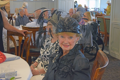 Joyce O'Connell in her winning hat. 