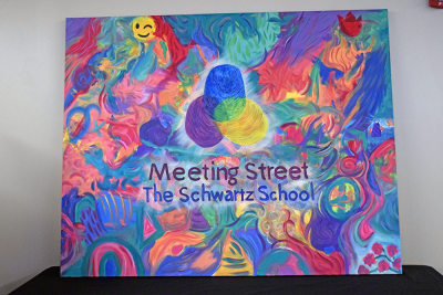 The mural designed by Devon and the students. 