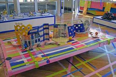 The floor surrounding a piece by Alison Bergman. 