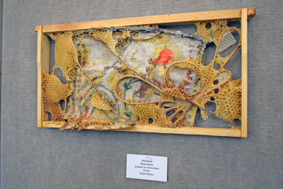 A piece that incorporates a piece of linen. 
