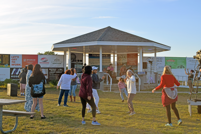 People enjoyed dancing to the dance music. 