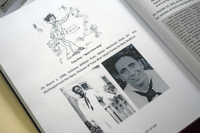 A cartoon drawn by another person on the submarine. 