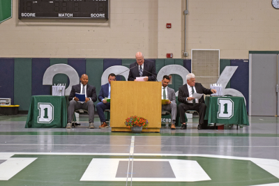 John Nunes addresses the graduates. 