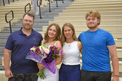 Nadia Gendron with her family. 