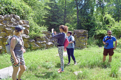 The group explores the foundation laid and abandoned over a hundred years ago. 